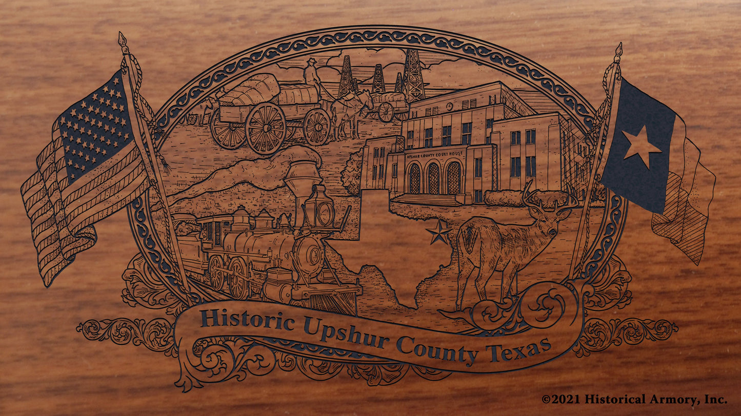 Upshur County Texas Engraved Rifle Buttstock