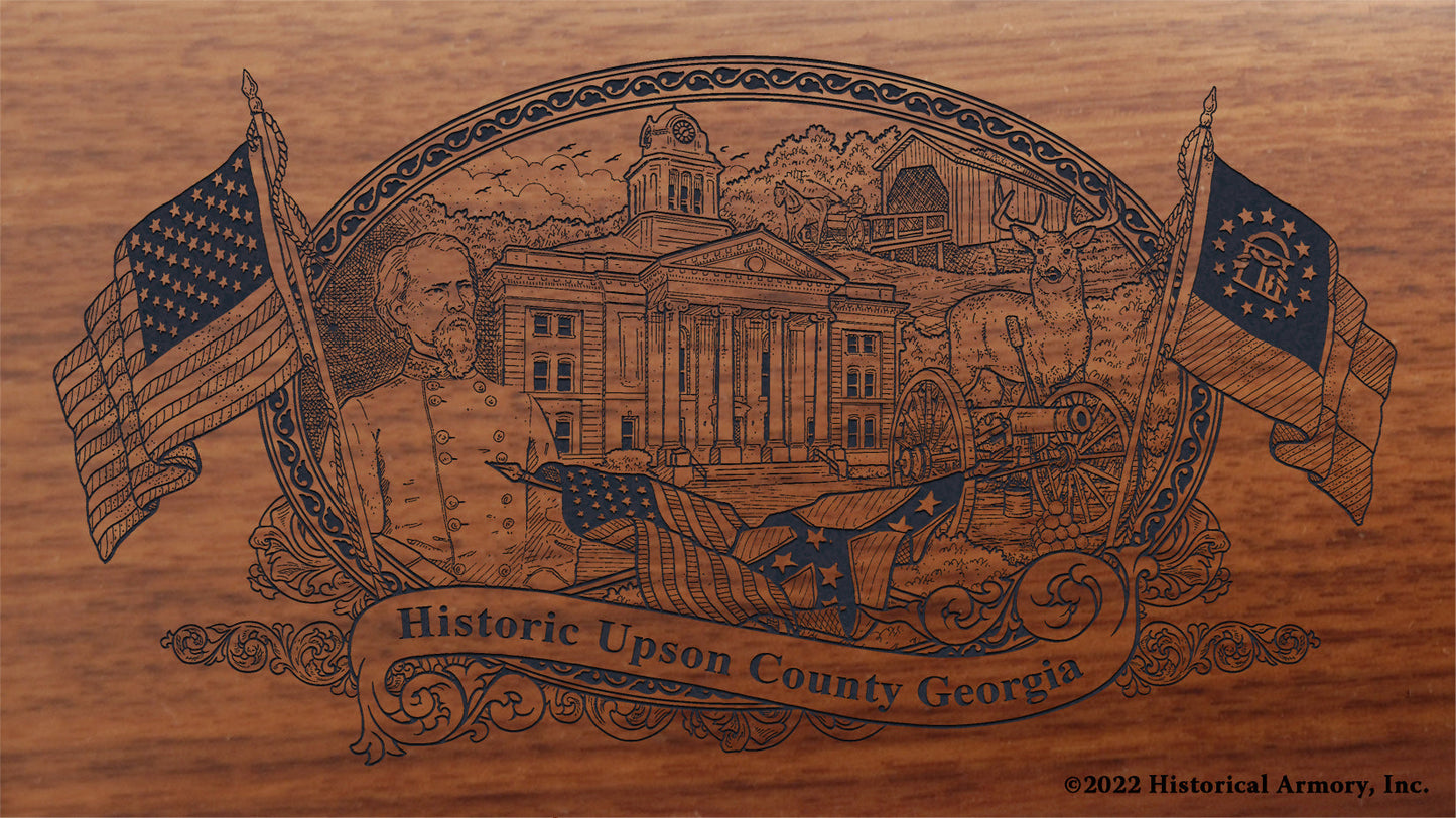 Upson County Georgia Engraved Rifle Buttstock