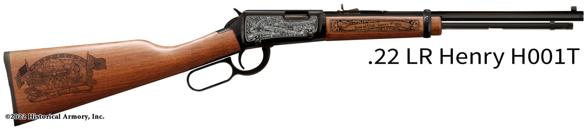 Utah State Pride Engraved H00T Henry Rifle
