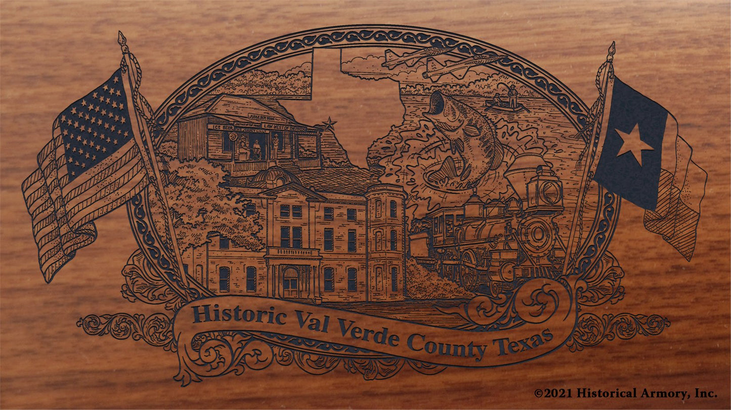 Engraved artwork | History of Val Verde County Texas | Historical Armory