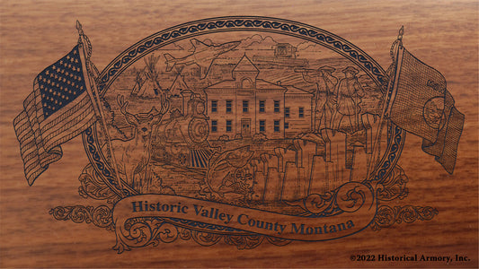 Valley County Montana Engraved Rifle Buttstock