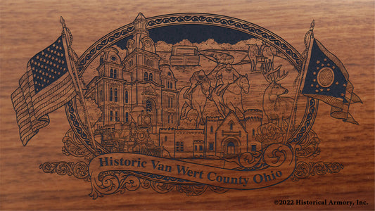 Van Wert County Ohio Engraved Rifle Buttstock