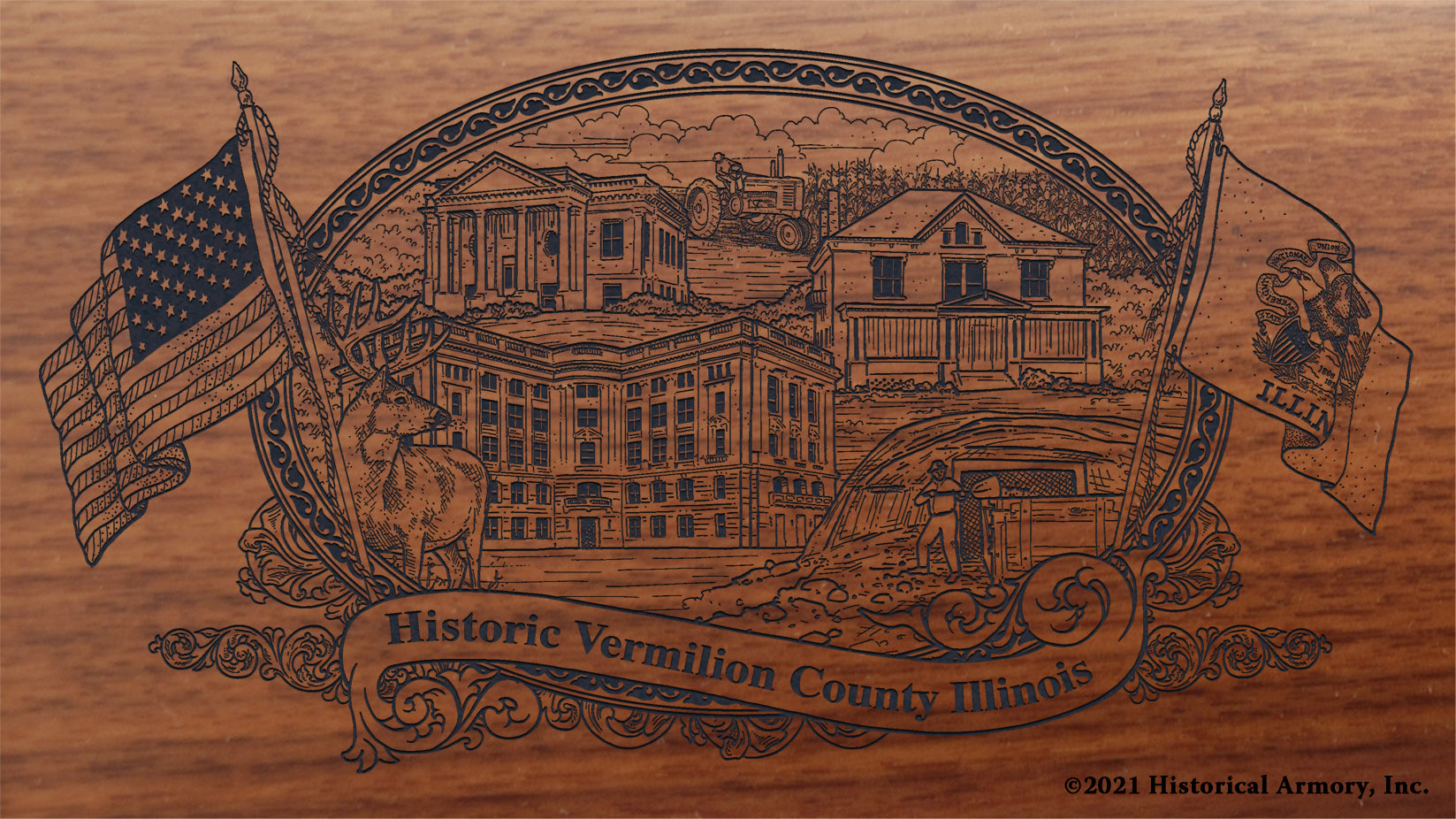Engraved artwork | History of Vermilion County Illinois | Historical Armory