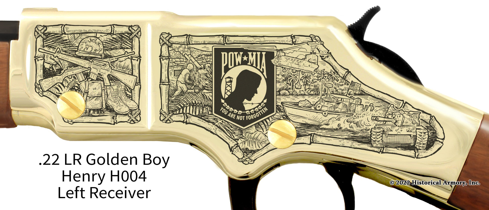 Vietnam War Engraved Henry Golden Boy Rifle
