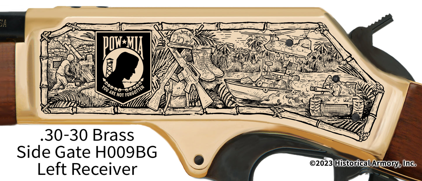 Vietnam War Engraved Henry .30-30 Brass Side Gate Rifle