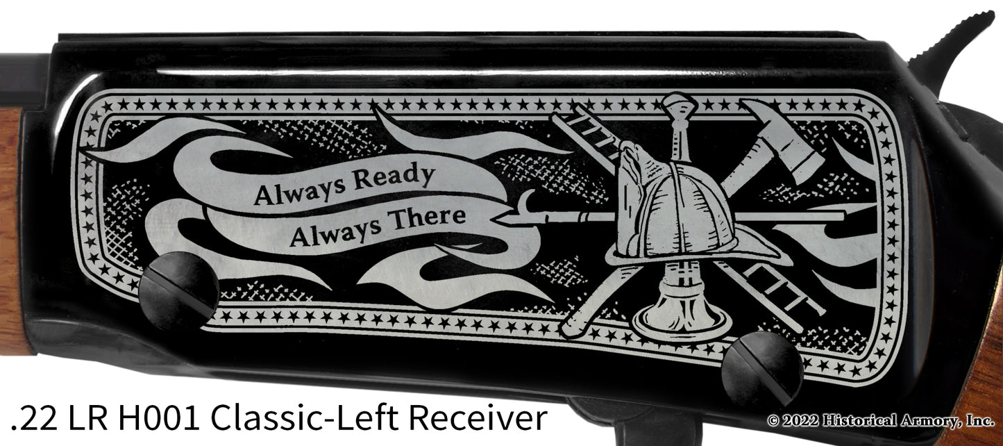 Always Ready Always There Volunteer Firefighter Engraved Rifle
