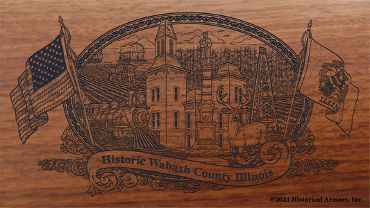 Engraved artwork | History of Wabash County Illinois | Historical Armory