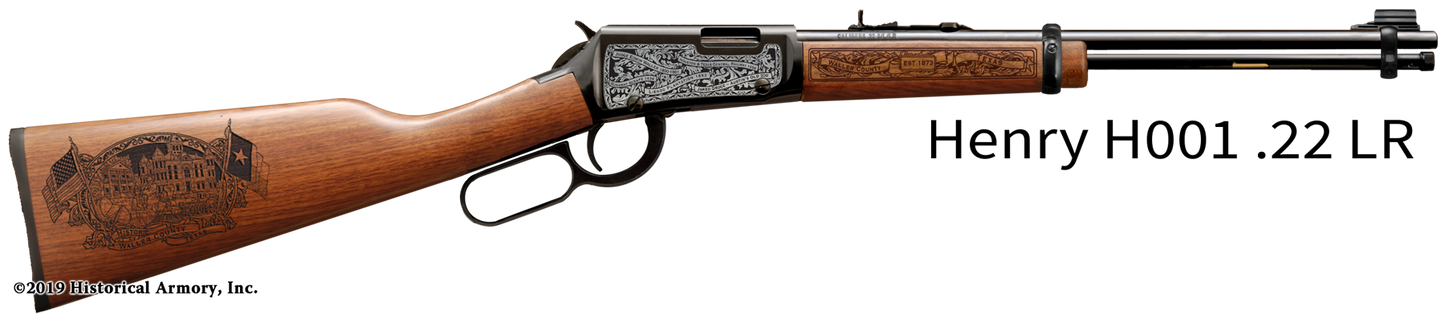 Waller County Texas Engraved Rifle