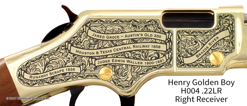 Waller County Texas Engraved Rifle