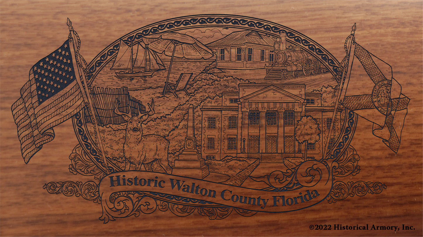 Walton County Florida Engraved Rifle Buttstock