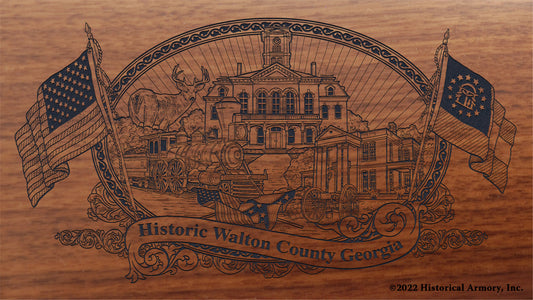 Walton County Georgia Engraved Rifle Buttstock