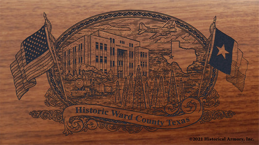 Engraved artwork | History of Ward County Texas | Historical Armory