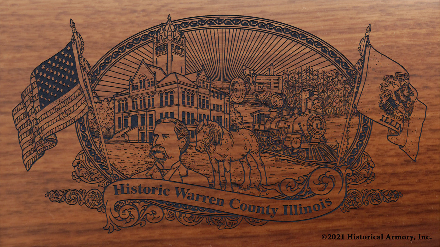 Engraved artwork | History of Warren County Illinois | Historical Armory