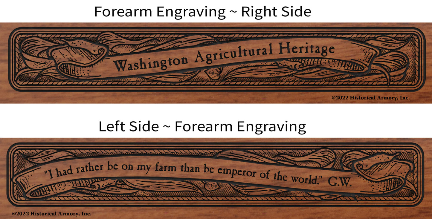 Washington Agricultural Heritage Engraved Rifle Forearm