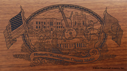 Washington County Idaho Engraved Rifle Buttstock