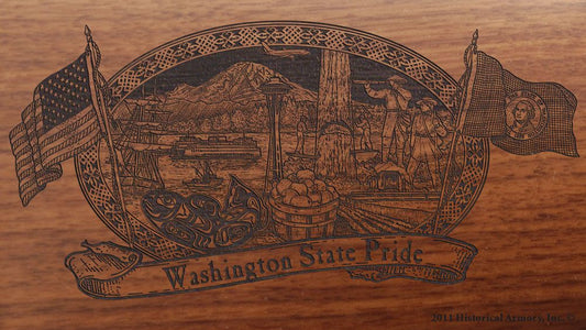 Washington State Pride Engraved Rifle