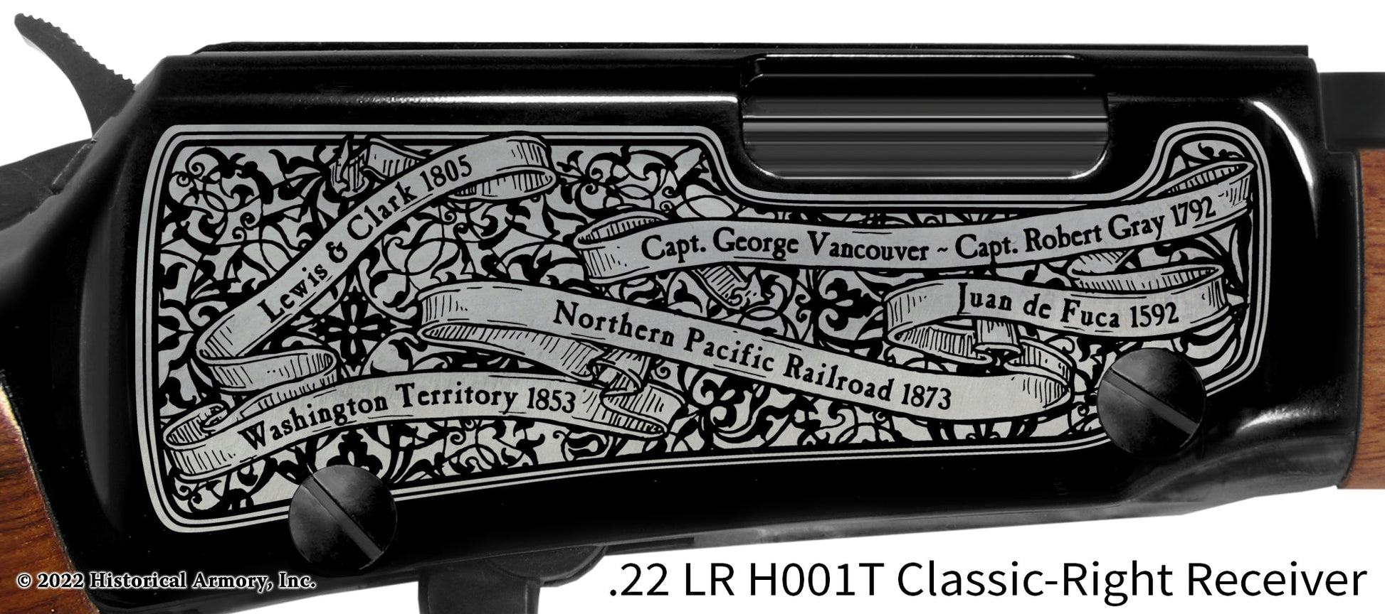 Washington State Pride Engraved H00T Receiver detail Henry Rifle