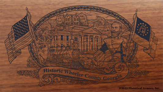 Wheeler County Georgia Engraved Rifle Buttstock
