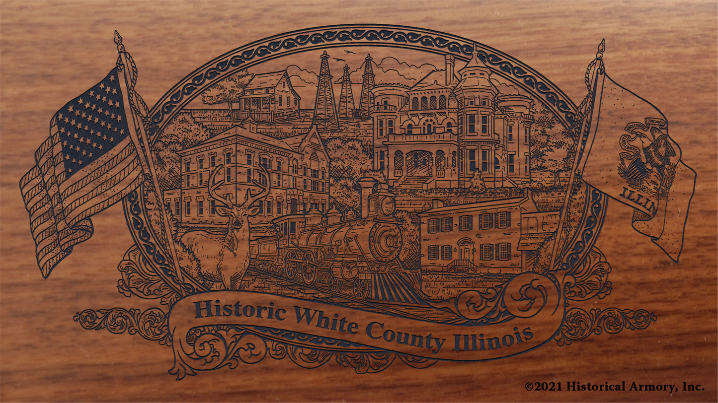 Engraved artwork | History of White County Illinois | Historical Armory