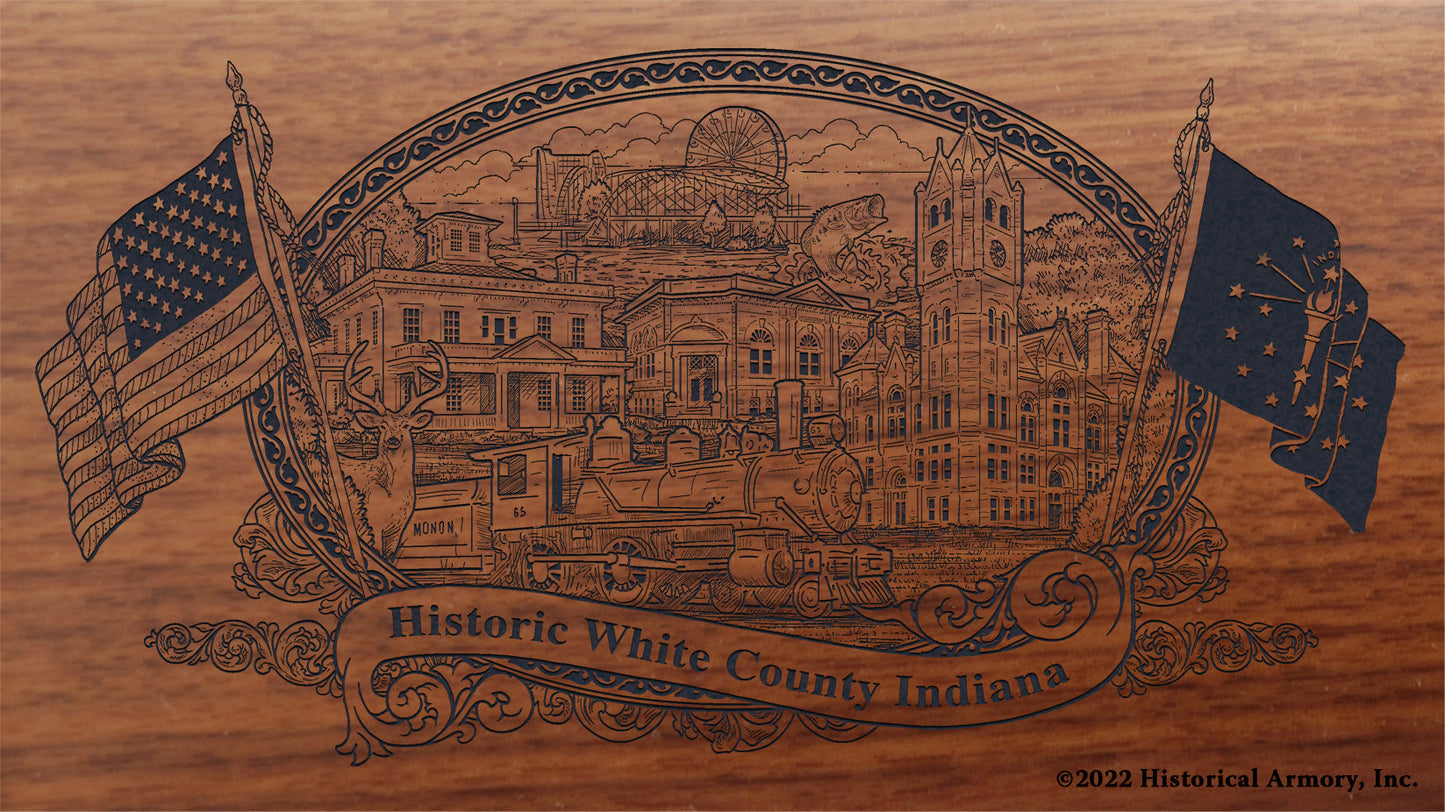 White County Indiana Engraved Rifle Buttstock