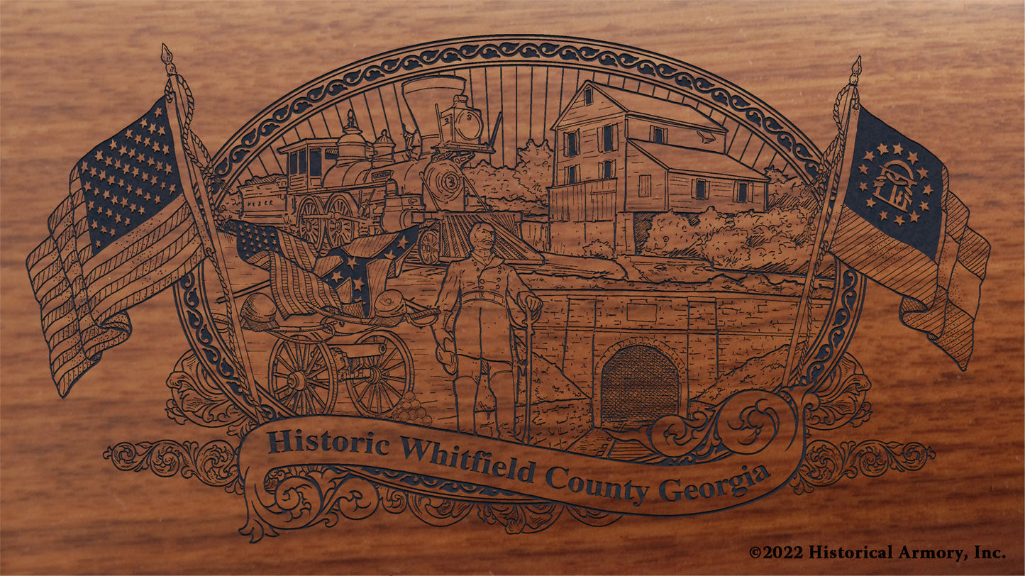 Whitfield County Georgia Engraved Rifle Buttstock