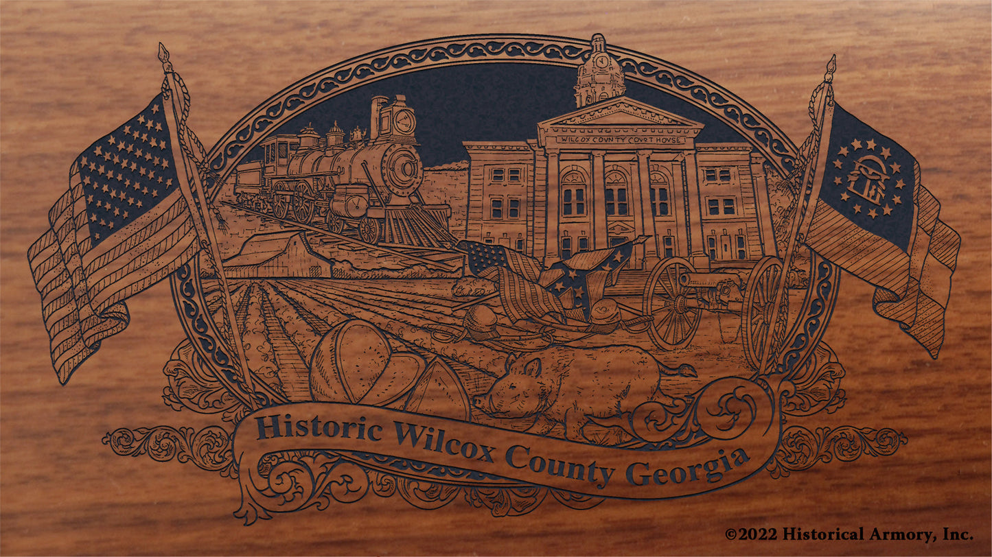 Wilcox County Georgia Engraved Rifle Buttstock