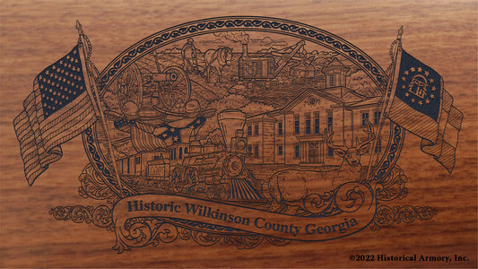 Wilkinson County Georgia Engraved Rifle Buttstock