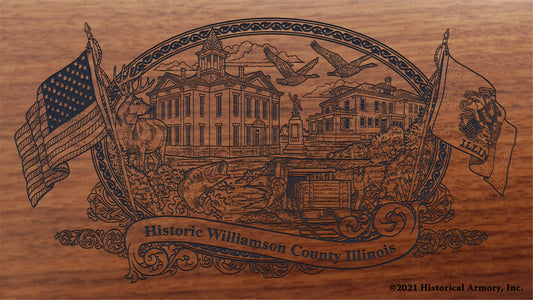 Engraved artwork | History of Williamson County Illinois | Historical Armory