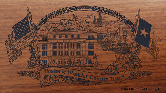 Engraved artwork | History of Winkler County Texas | Historical Armory