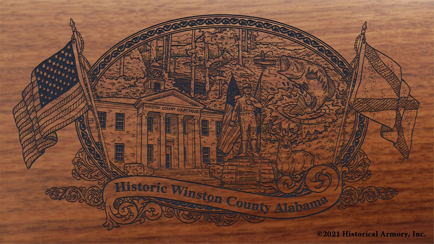Engraved artwork | History of Winston County Alabama | Historical Armory