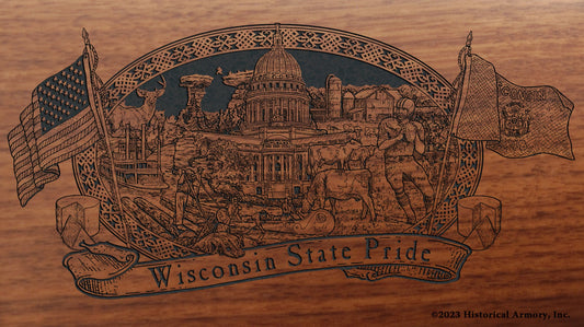 Wisconsin State Pride Engraved Rifle