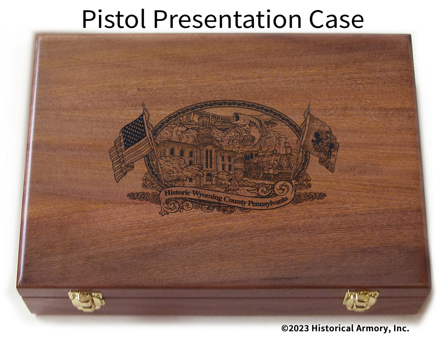 Wyoming County Pennsylvania Engraved .45 Auto Ruger 1911 Presentation Case
