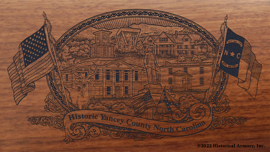 Yancey County North Carolina Engraved Rifle Buttstock