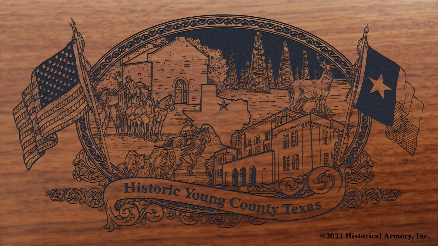 Engraved artwork | History of Young County Texas | Historical Armory